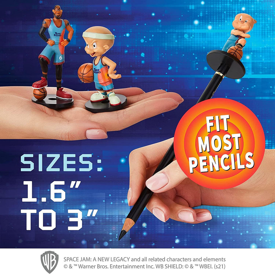 Space Jam Pencil Toppers 5pk Elmer Fudd Daffy Duck Porky Pig Lebron James PMI International