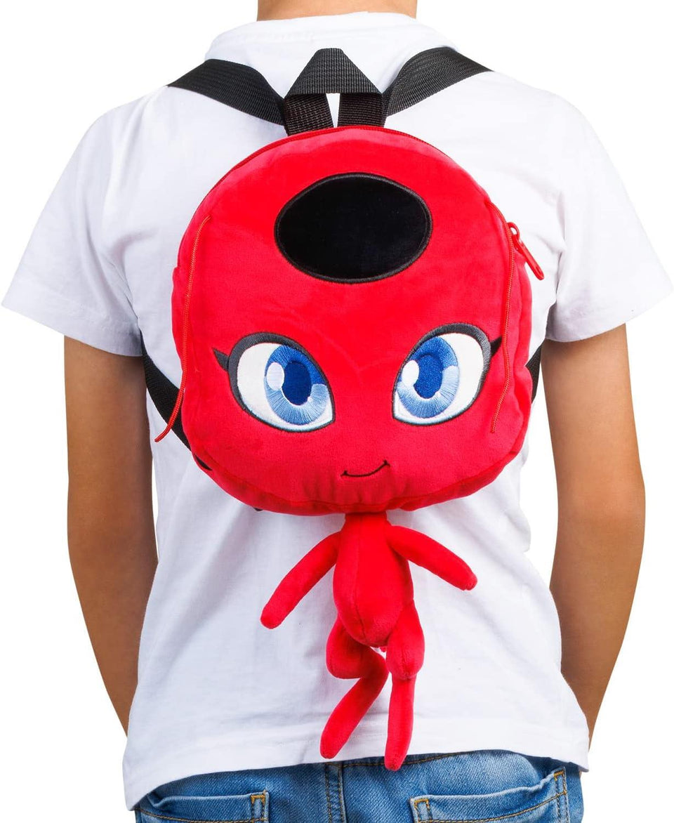 Miraculous Ladybug Tikki Plush Backpack 12" TV Show Character Embroidered PMI International