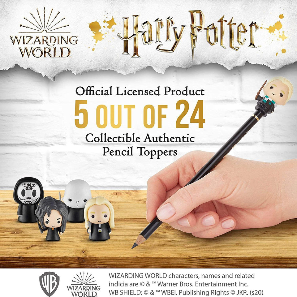 Harry Potter Pencil Toppers 5pk Bellatrix Death Eater Voldemort Lucius Draco PMI International