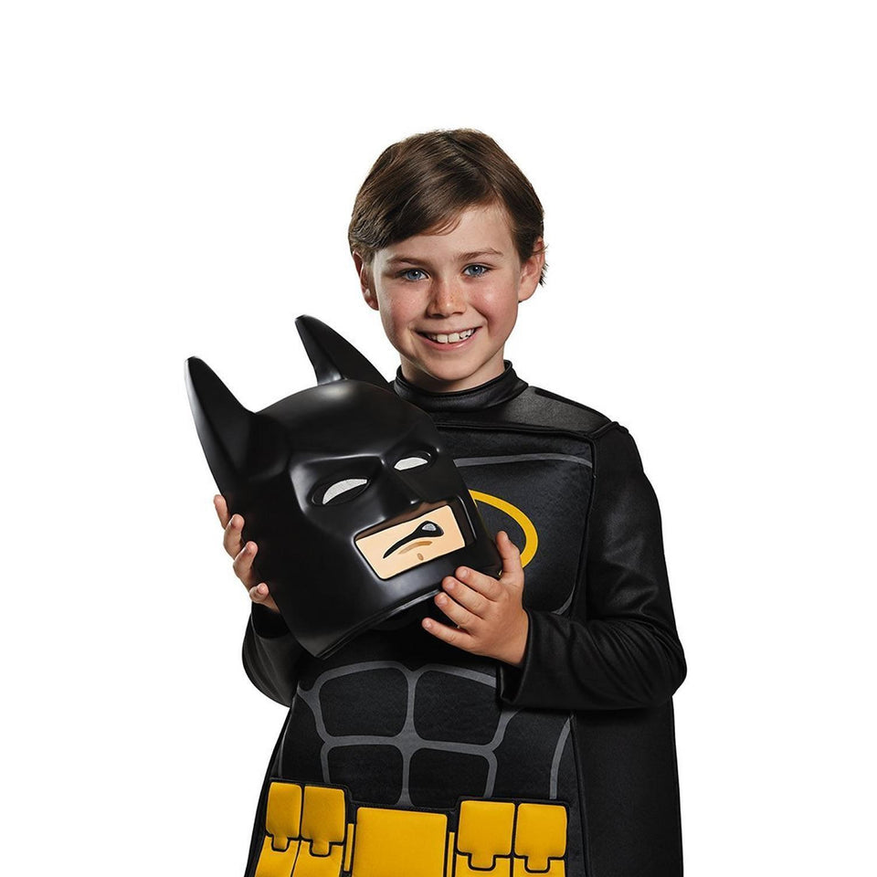 Batman LEGO Movie Deluxe 6PC Boys size L 10/12 Licensed Costume Disguise