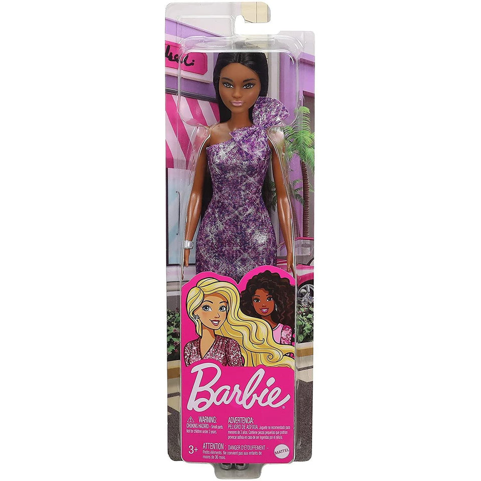Barbie Glitz Doll Glitter Purple Dress African American GRB34 Mattel