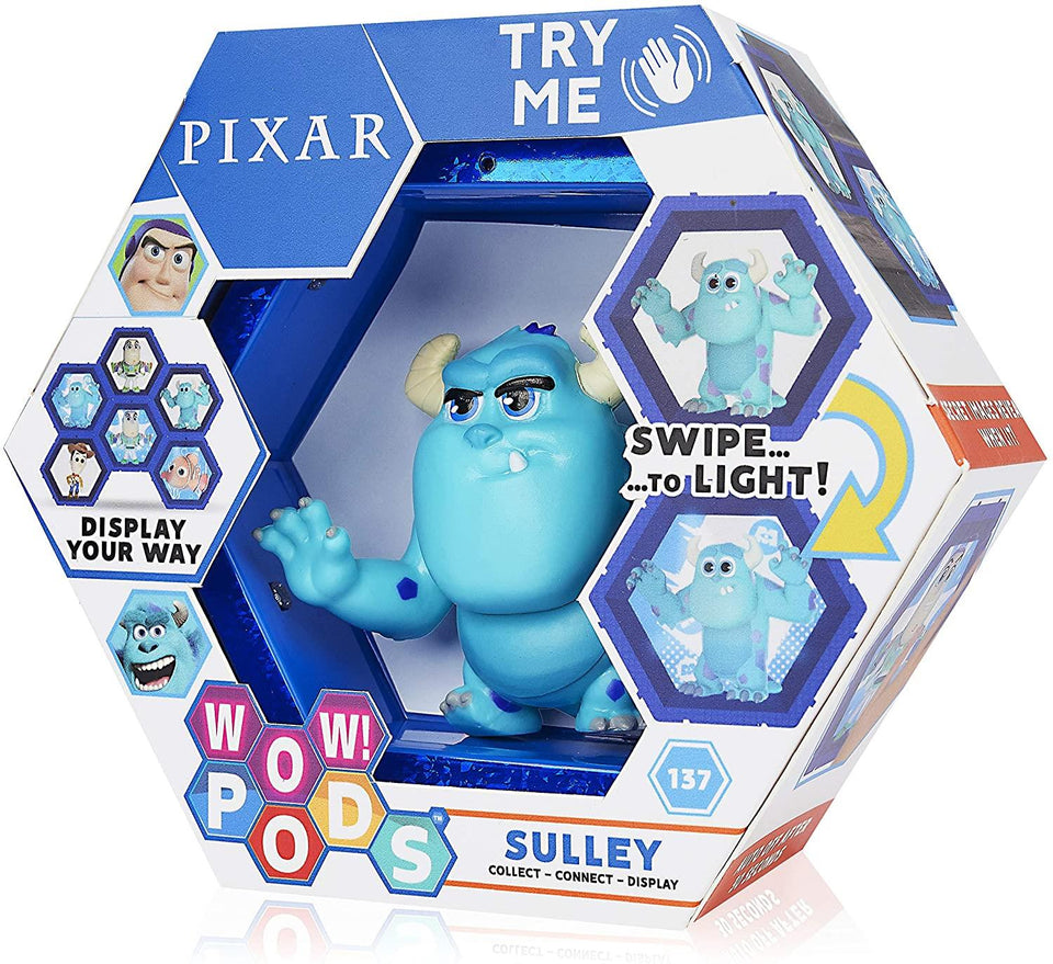 WOW Pods Monsters Inc Sulley Swipe to Light Connect Disney Pixar Figure Collectible