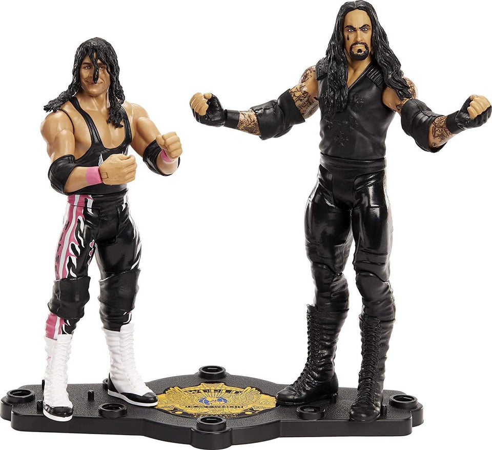 WWE Undertaker vs Bret Hit Man Hart Championship Showdown 90s Wrestlers Mattel