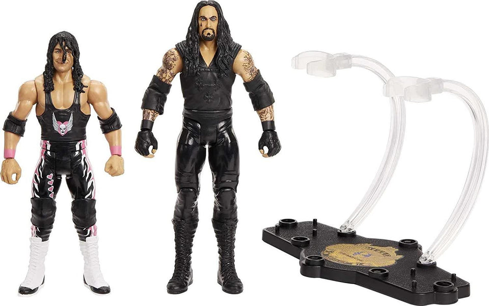 WWE Undertaker vs Bret Hit Man Hart Championship Showdown 90s Wrestlers Mattel