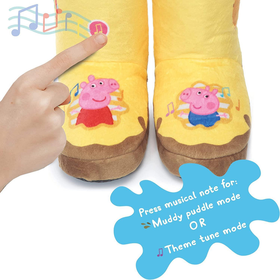 Peppa Pig Muddy Puddle Boots Sings Interactive Wearable Play Dress-up Toy WOW Stuff