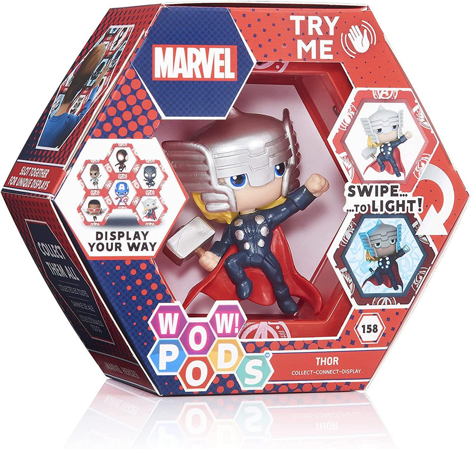 WOW Pods Marvel Avengers Thor Swipe Light-Up Collectible Figure