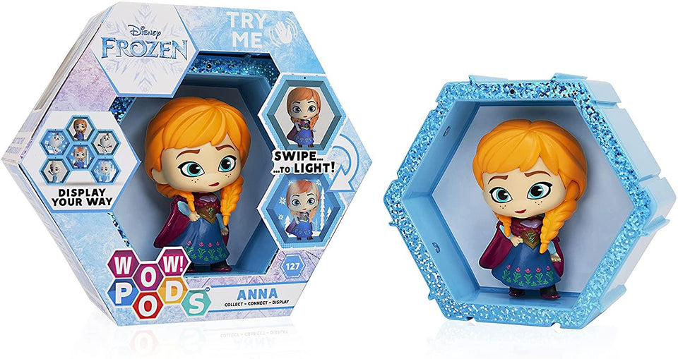 WOW Pods Disney Frozen Anna Princess Swipe to Light Connect Light-Up Figure Collectible