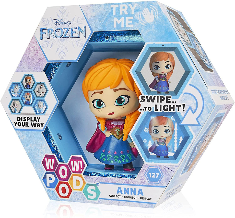 WOW Pods Disney Frozen Anna Princess Swipe to Light Connect Light-Up Figure Collectible