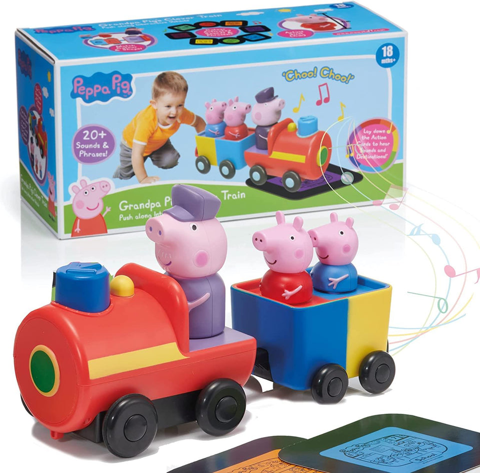 Peppa Pig Grandpa Pigs Clever Train Interactive Toy Vehicle Sounds Figures WOW! Stuff