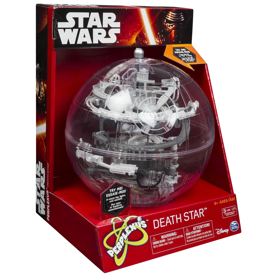 Perplexus Star Wars Death Star 3D Puzzle Ball Brain Teaser Game Sound Light Patch 6026582