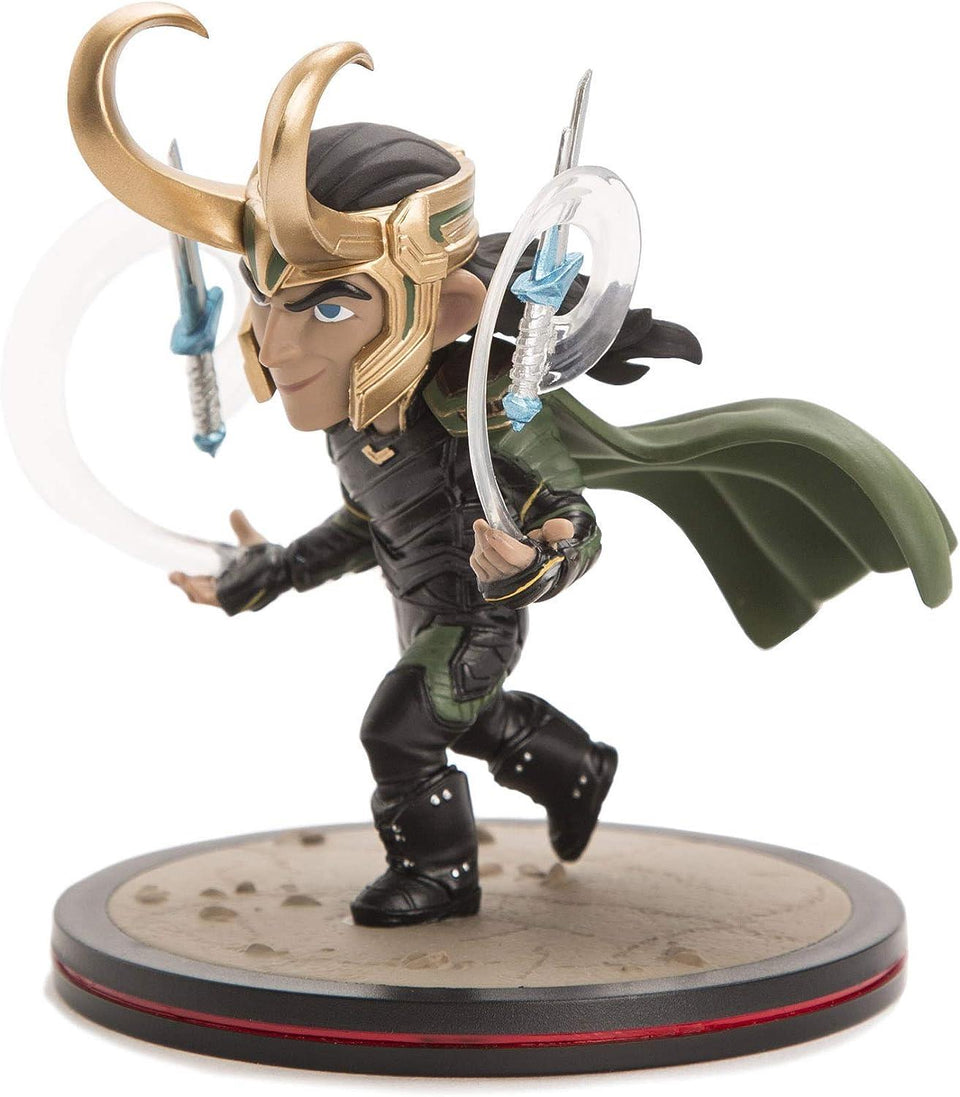 Loki Q-Fig Thor Ragnarok Figure Marvel Avengers Twin Daggers Horned Helmet Quantum Mechanix