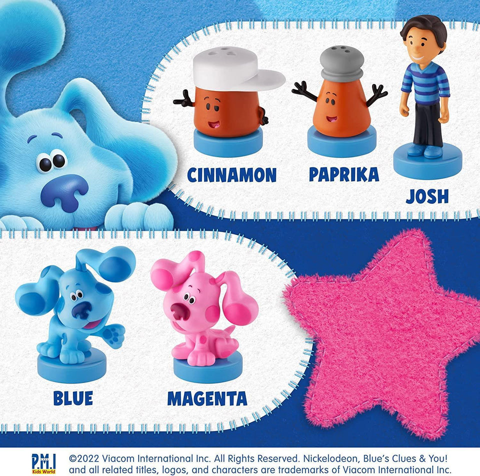 Blues Clues Stamps 5pk Josh Cinnamon Paprika Magenta Nickelodeon Figure Set PMI International