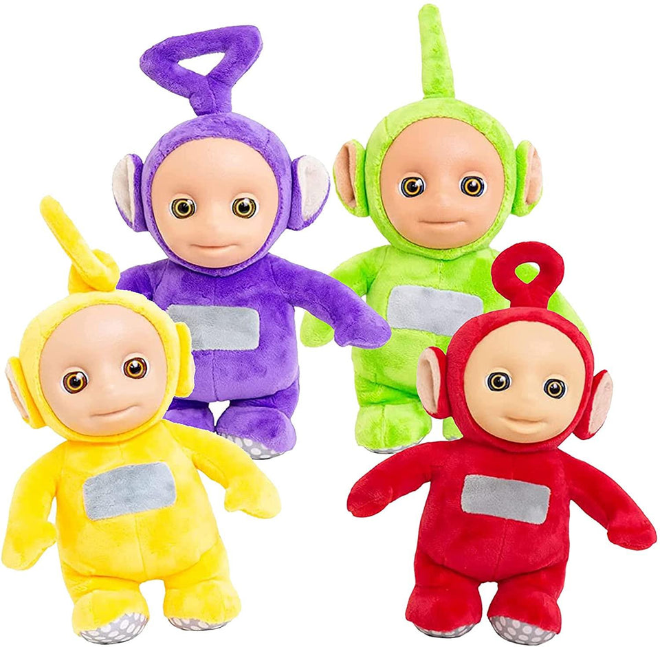 Teletubbies Talking Plush 4pk Po Laa Laa Dipsy Tinky Winky 11" Doll Set Figure Mighty Mojo