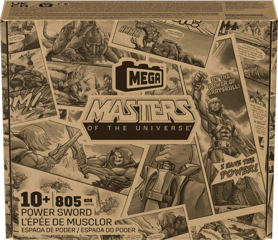 MEGA Masters of the Universe Power Sword 805pcs Adult Building Set Collectible Replica Mattel