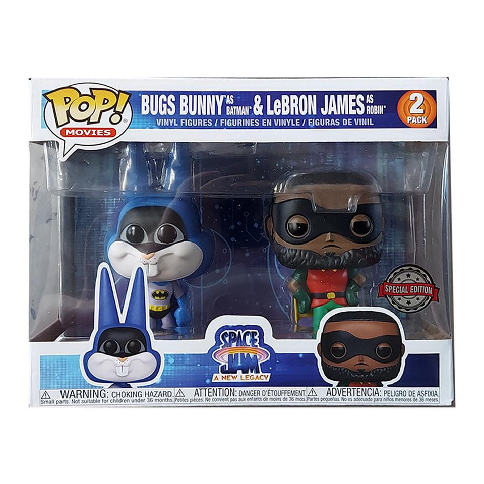 Funko Pop Batman Bugs Bunny Robin Lebron James Space Jam 2 New Legacy Figure Set