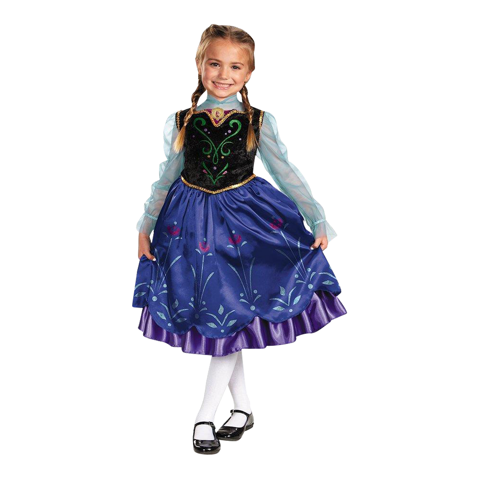 Disney's Frozen Anna Deluxe Girls Licensed - Medium (7/8)