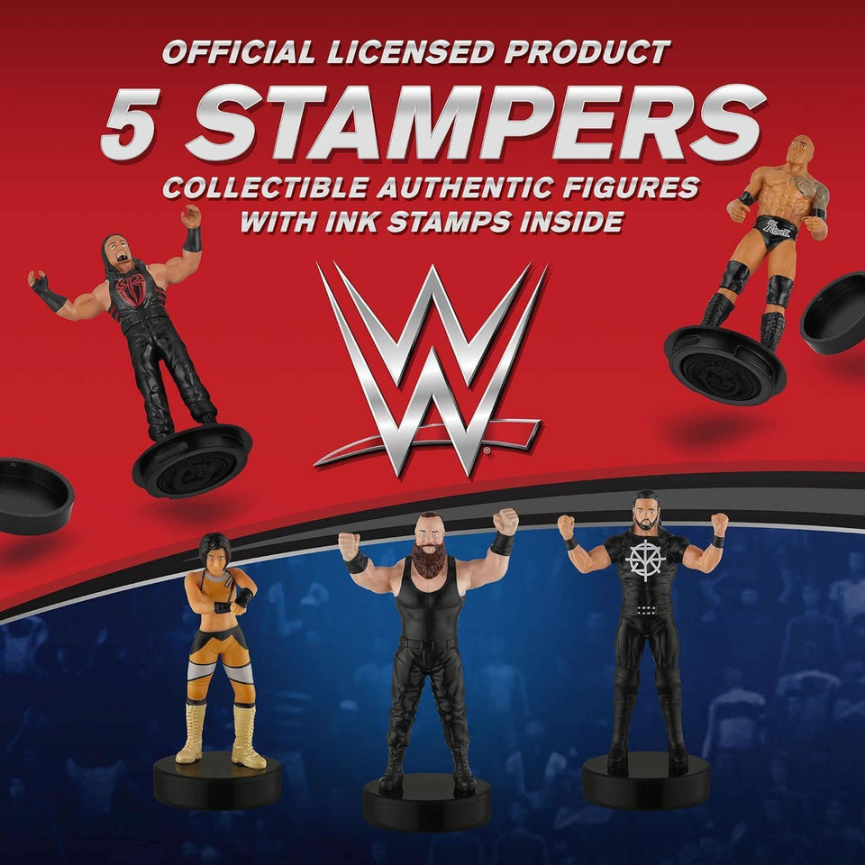 WWE Wrestler Superstar Stampers 5pk Character Figures Set Kids Party Cake Toppers PMI International