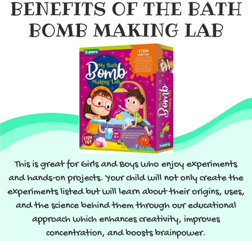 Explore STEM Learner My Bath Bombs Making Lab Science Kit Mighty Mojo
