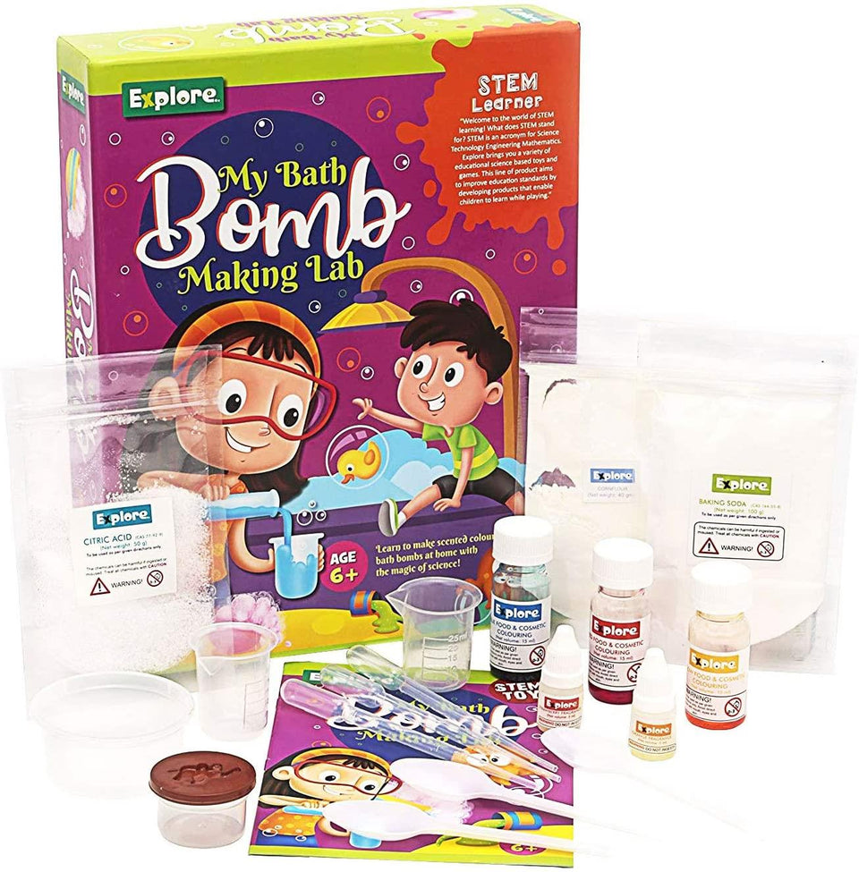 Explore STEM Learner My Bath Bombs Making Lab Science Kit Mighty Mojo