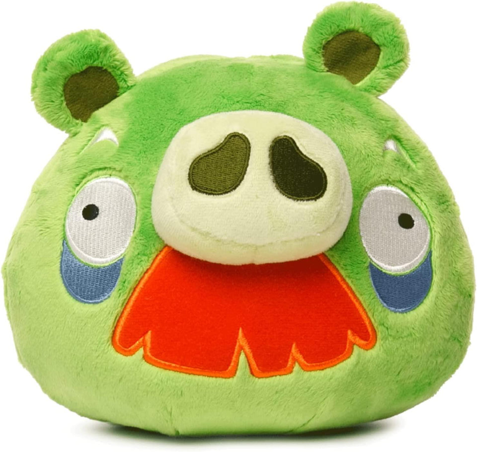 Angry Birds Green Moustache Foreman Pig Plush Bad Piggies 7" Pillow Doll Soft Toy Mighty Mojo