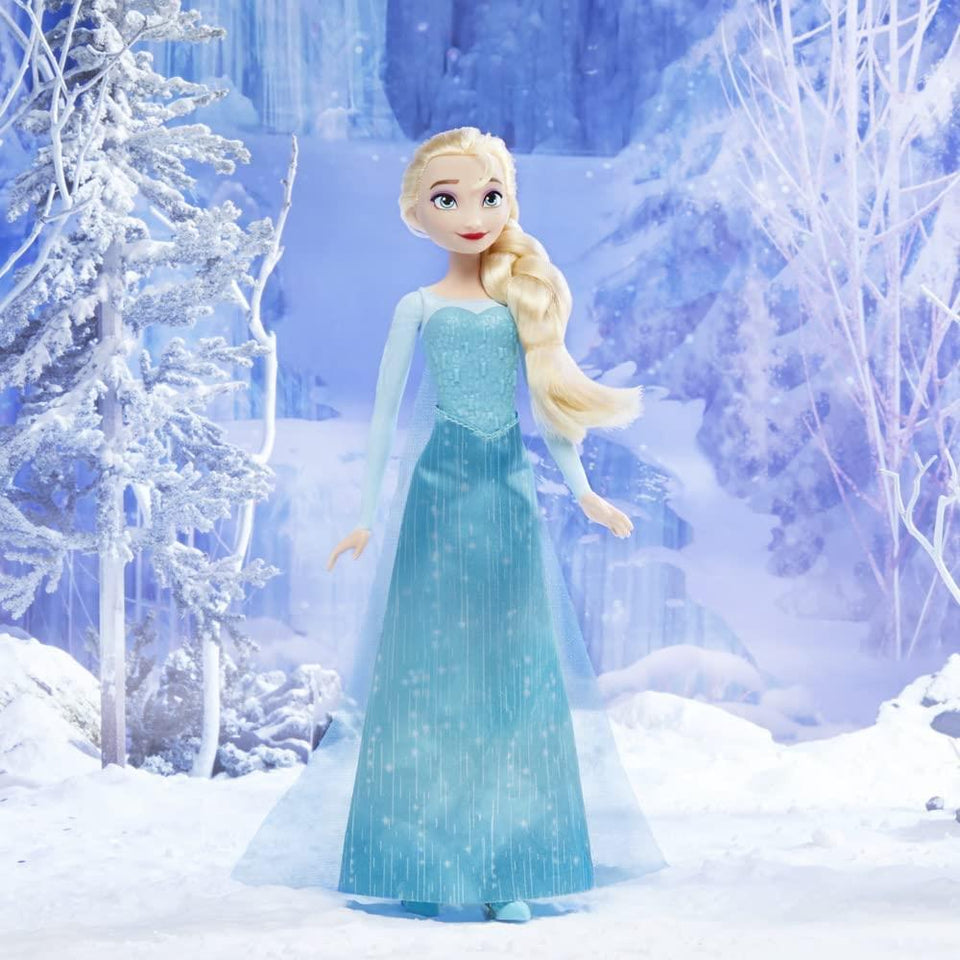 Disney Frozen Elsa Shimmer Blonde Braid Hair Queen Dress Doll Hasbro
