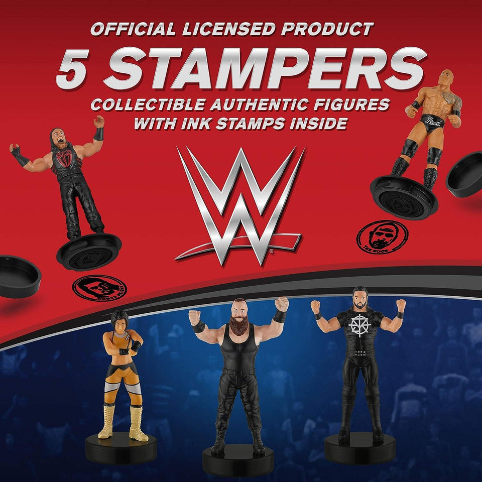 WWE Superstar Stampers 5pk Crafts Party Decor Cake Toppers Figures Wyatt Hardy Kofi PMI International