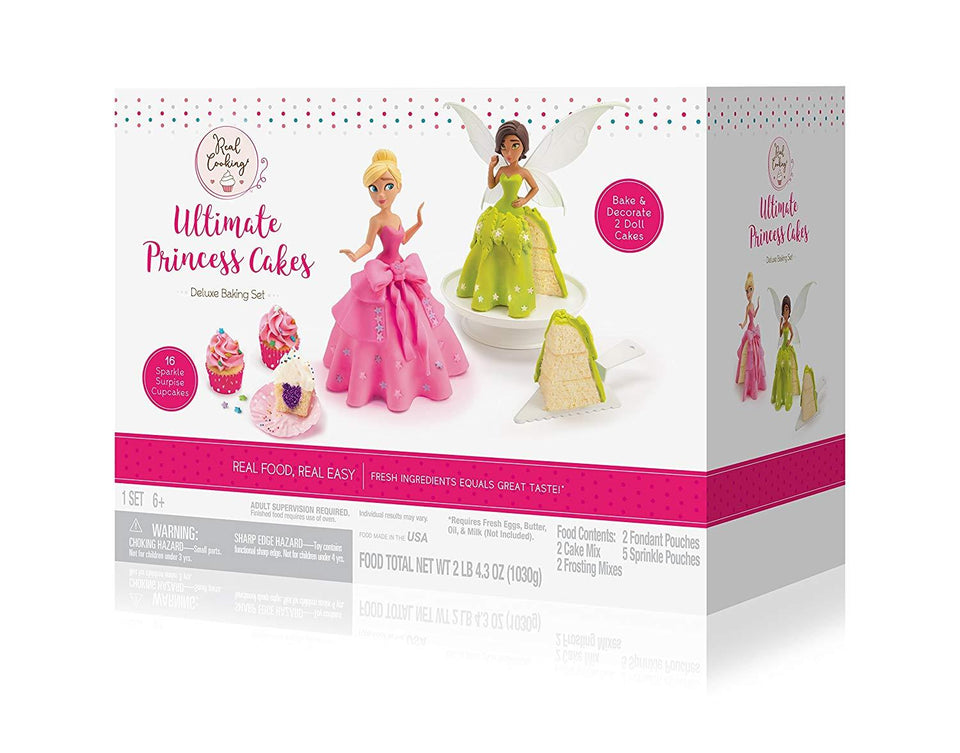Real Cooking Ultimate Disney Princess Cake Baking Deluxe Food Decorate Kitchen Set