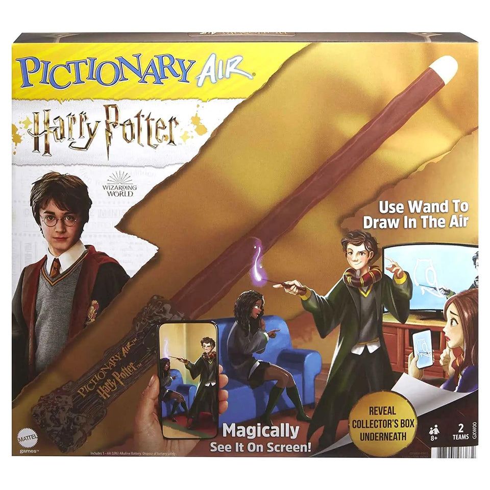 Pictionary Air Harry Potter Drawing Game Wand Pen Party Fantasy Themed Mattel