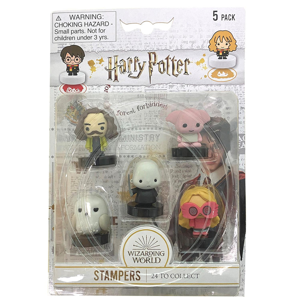 Harry Potter Stampers 5pk Sirius Dobby Hedwig Voldemort Luna Lovegood Figures PMI International