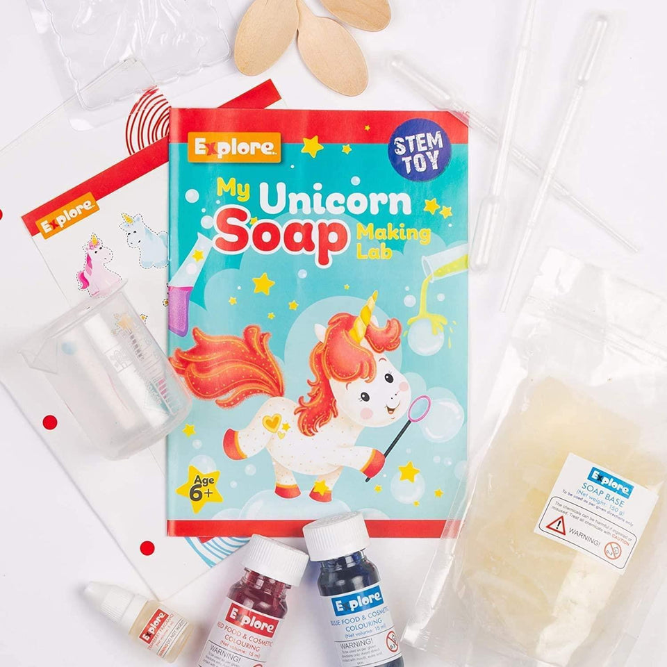 Explore STEM My Unicorn-Themed Lab Make Soap DIY Science Kit