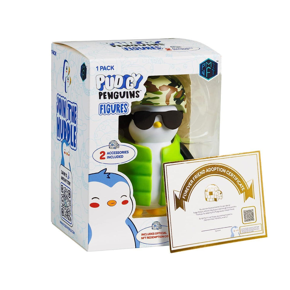 Pudgy Penguins Trooper Military Adopt Forever Friend Customize Outfits Digital NFT Figure