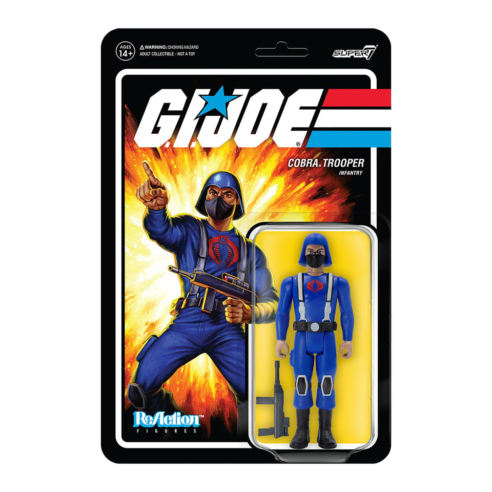 G.I. Joe Cobra Trooper Y-Back Tan Infantry Soldier Villian Animated Figure Super7