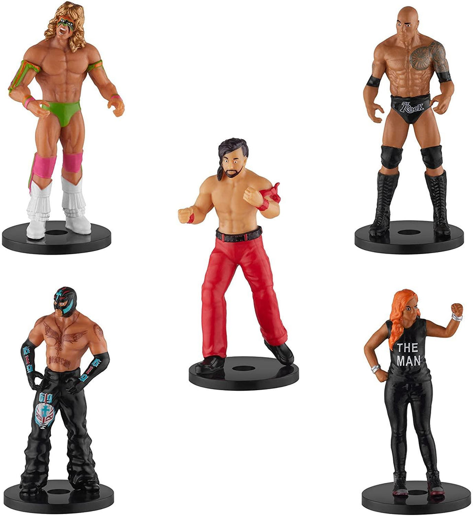 WWE Pencil Toppers 5pk Nakamura Mysterio Rock Becky Lynch Ultimate Warrior Warrior PMI International