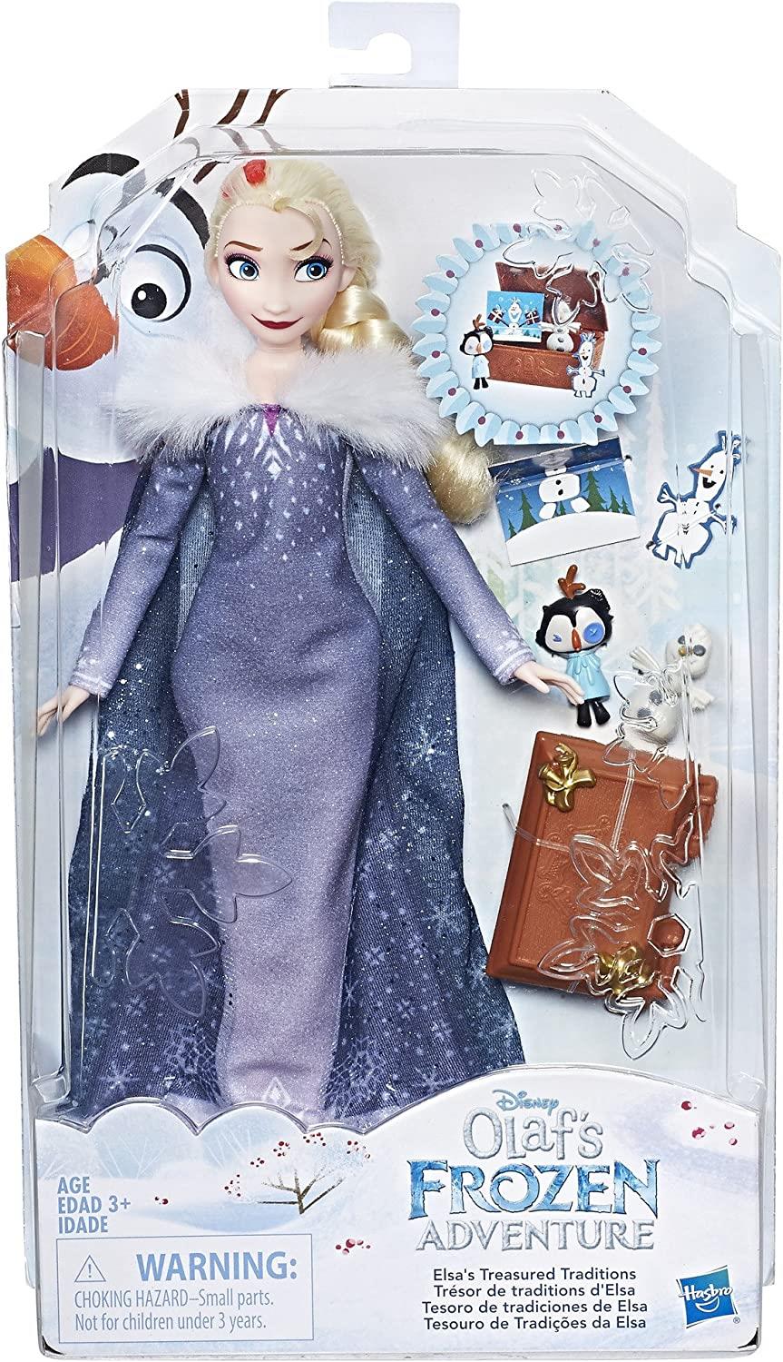 Disney Olaf's Frozen Adventure Elsa Play Doll Treasured Traditions Accessories Hasbro