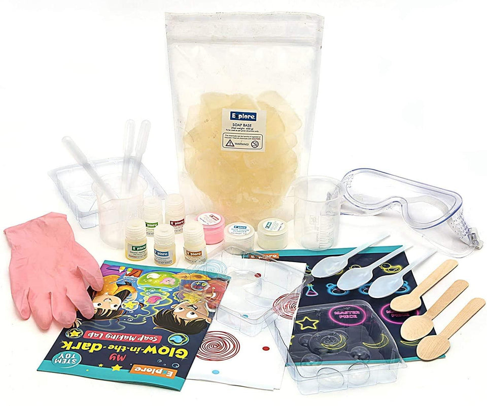 Explore STEM Learning Glow In Dark Soap Lab DIY Science Fun Kt