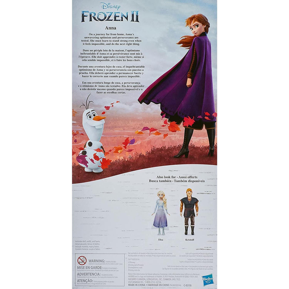 Disney Frozen 2 Anna Fashion Doll with Long Red Hair Princess Hasbro