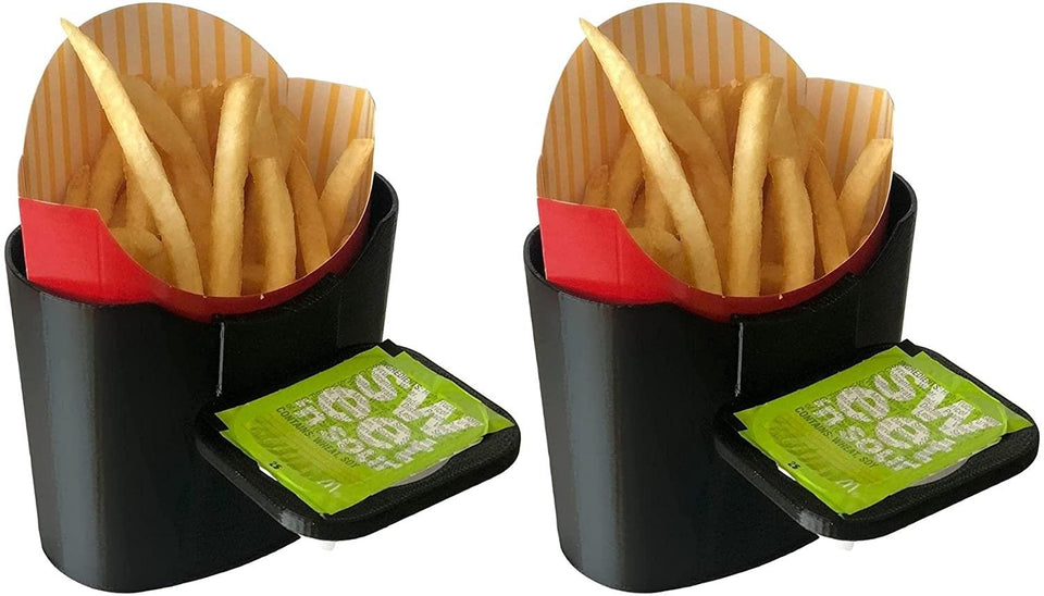 Vent N' Door Caddy 2pk French Fry Sauce Holder Multi Use Storage Travel Mighty Mojo