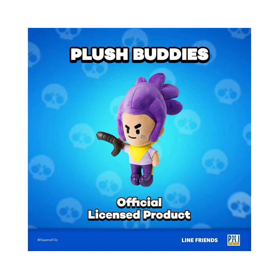 Brawl Stars Shelly Plush Buddy Blaster 7" Brawler Gaming Fighter Doll Character Figure PMI International