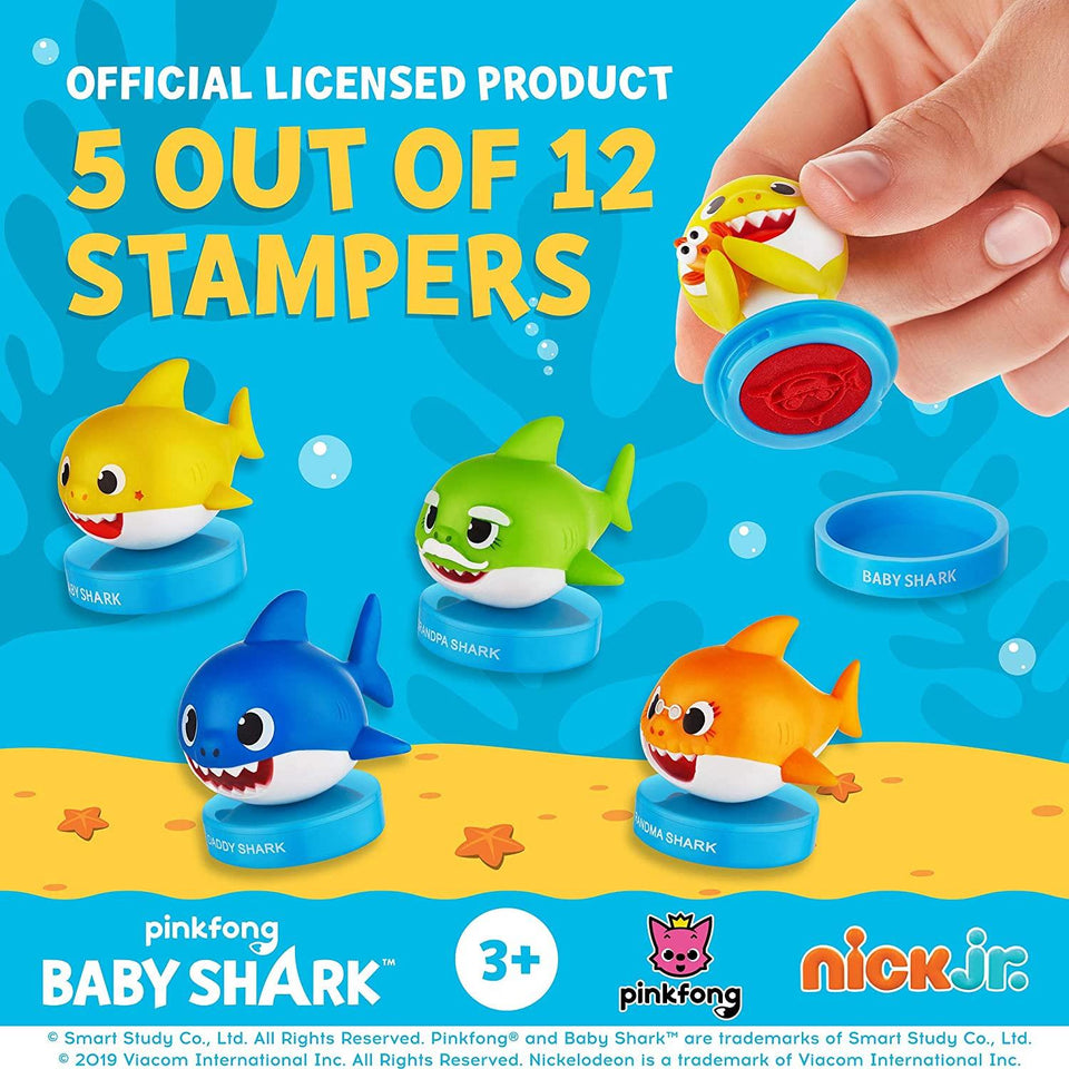 Pinkfong Baby Shark Stampers 5pk Grandparent Family Set Party Cake Toppers PMI International