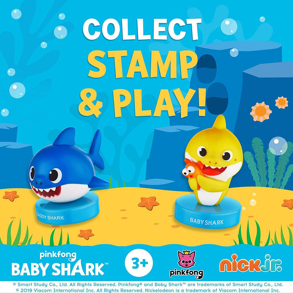 Pinkfong Baby Shark Stampers 5pk Grandparent Family Set Party Cake Toppers PMI International