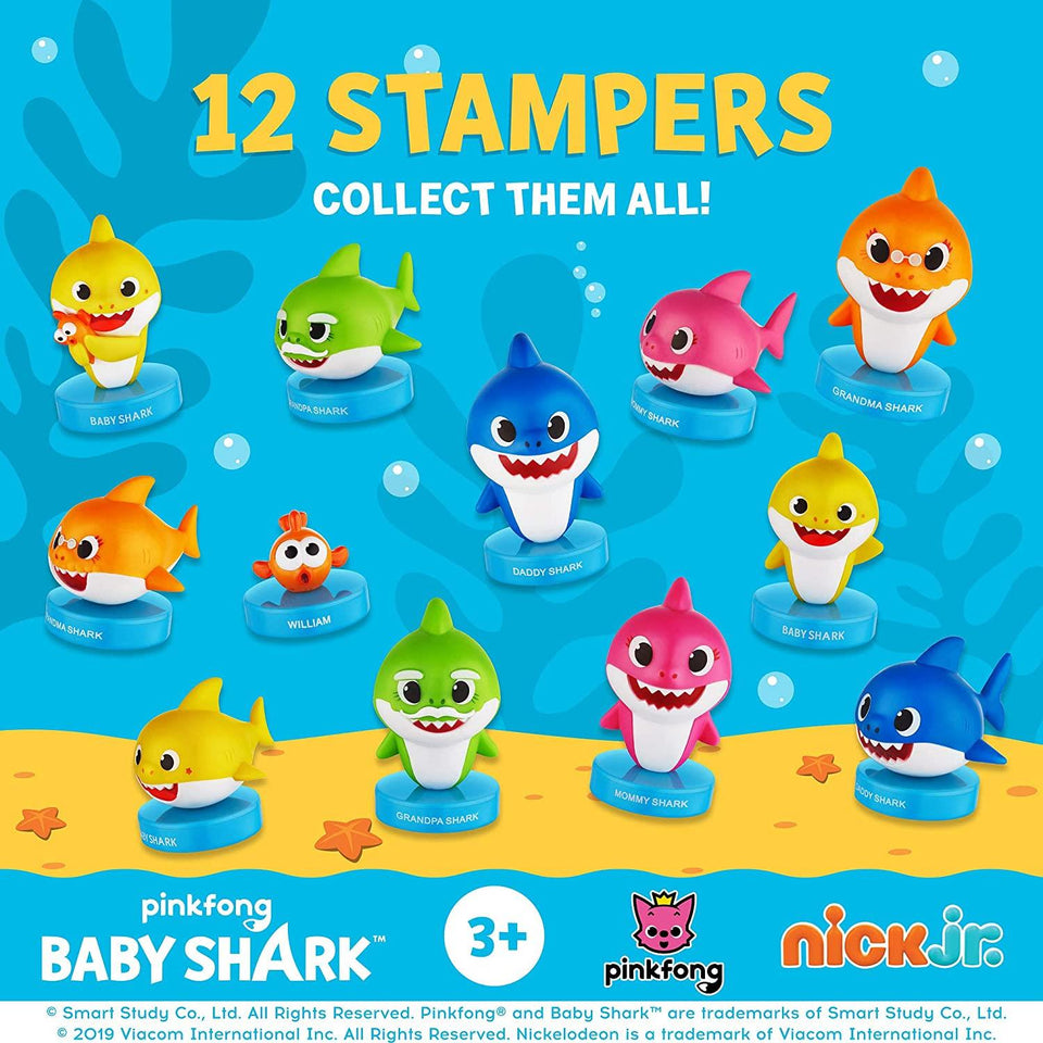 Pinkfong Baby Shark Stampers 5pk Grandparent Family Set Party Cake Toppers PMI International