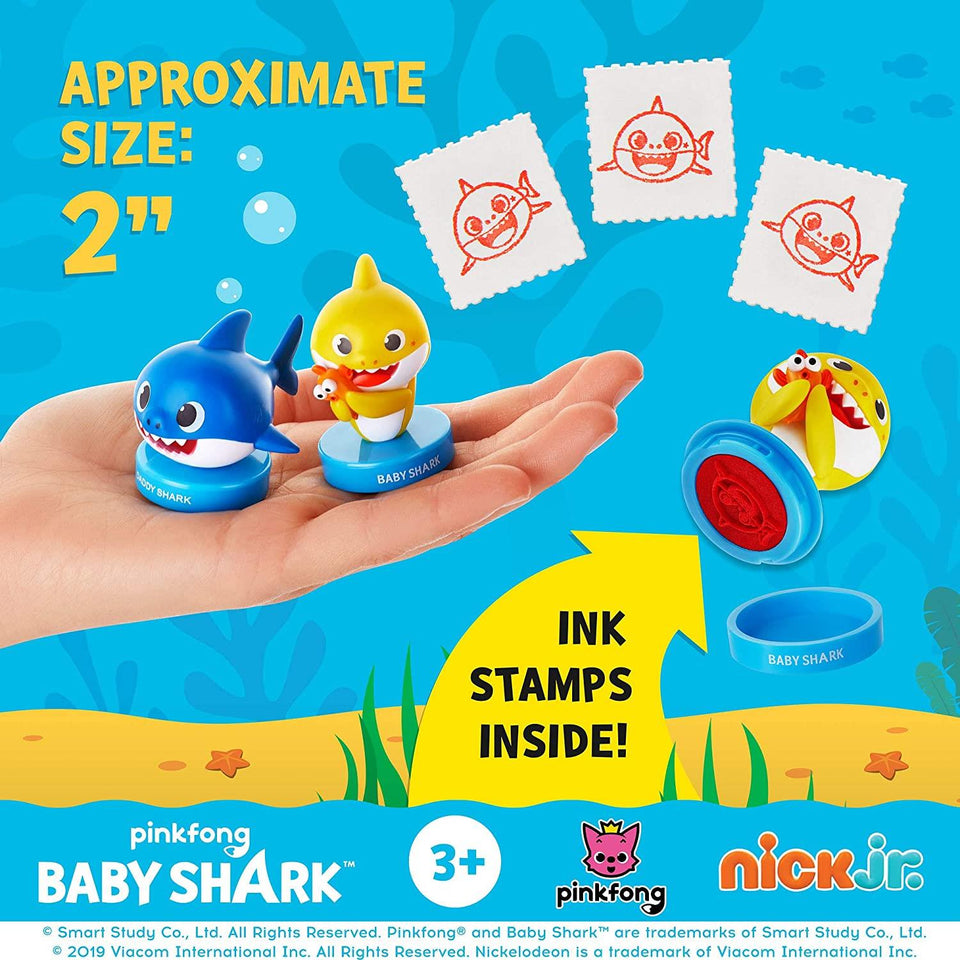 Pinkfong Baby Shark Stampers 5pk Grandparent Family Set Party Cake Toppers PMI International