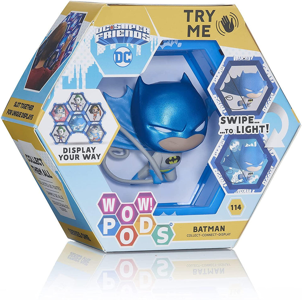 WOW Pods Batman Metallic Swipe Light-Up DC Comics Superhero Connect Figure Collectible