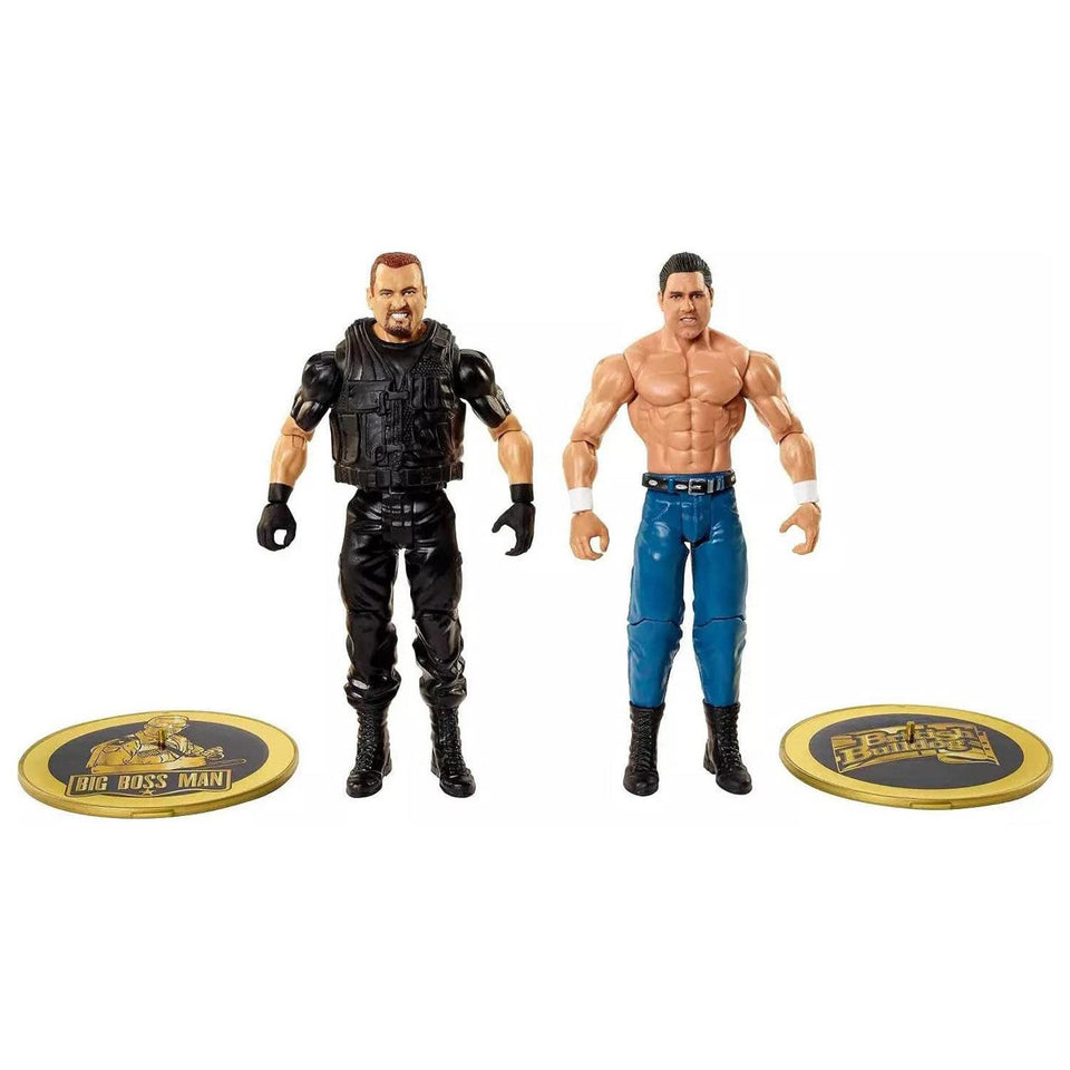 WWE British Bulldog vs Big Boss Man Championship Showdown Side Plate Figures Mattel