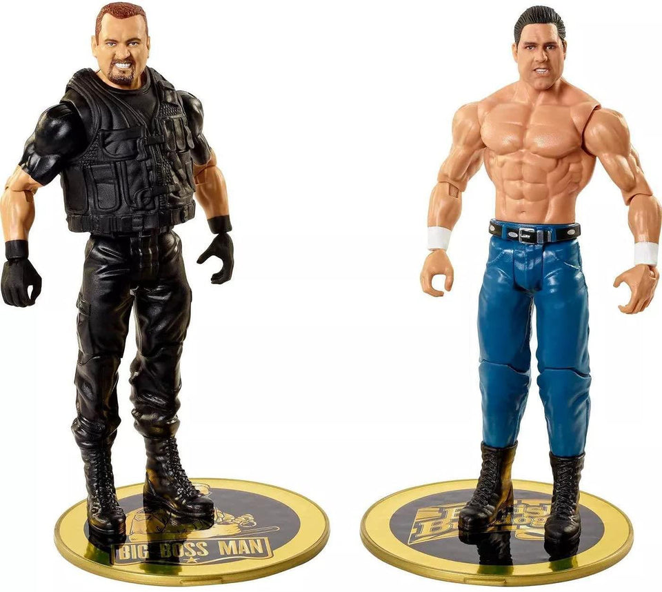 WWE British Bulldog vs Big Boss Man Championship Showdown Side Plate Figures Mattel