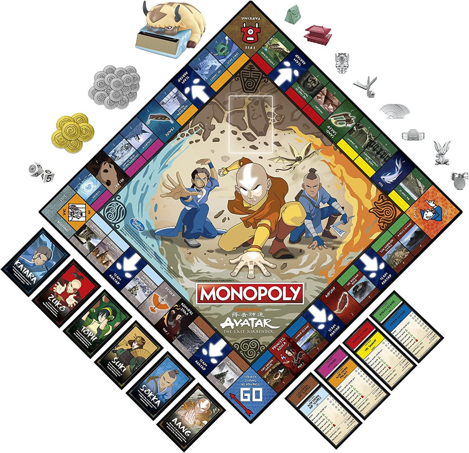 Monopoly Avatar The Last Airbender Edition Nickelodeon TV Show Game Hasbro