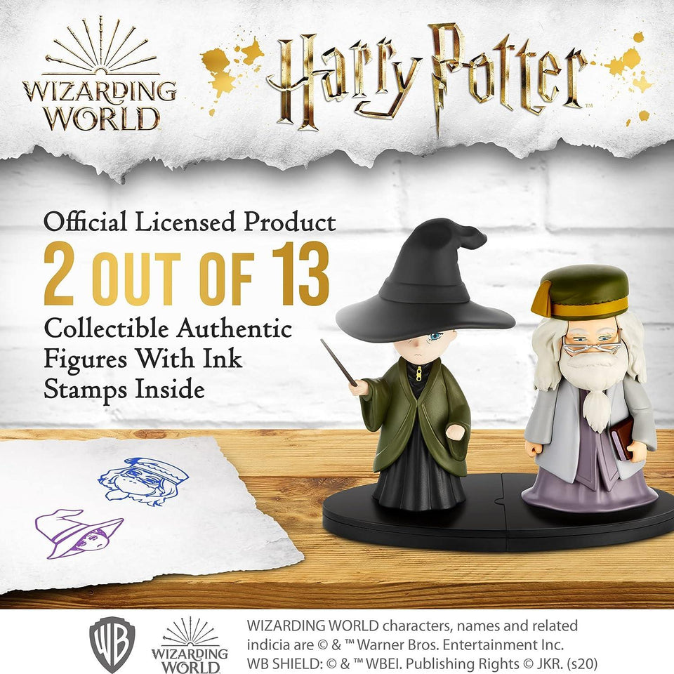 Albus Dumbledore & Minerva McGonagall Ink Stampers Wizard Cake Toppers Figures PMI International