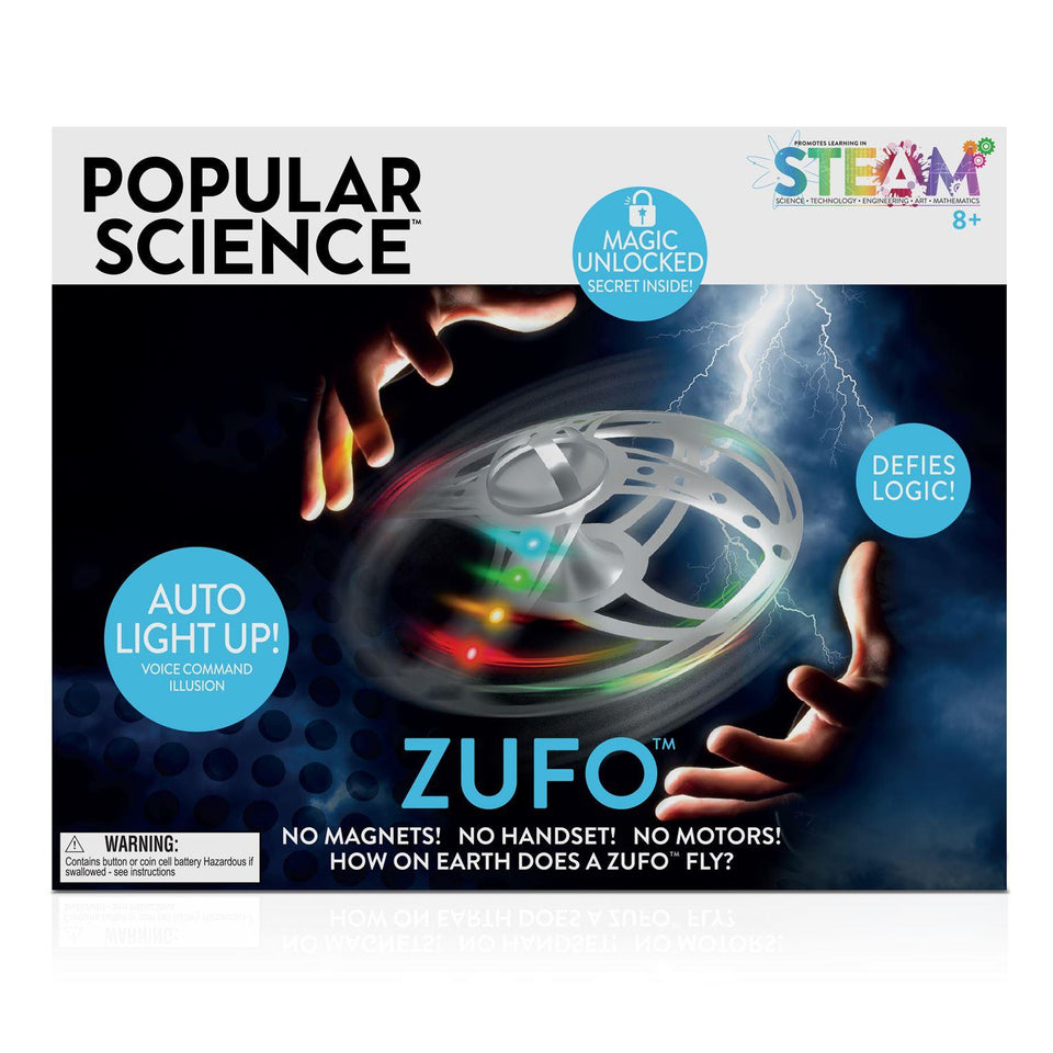 Popular Science ZUFO Hand Soaring Hover Spinner LED Drone STEAM WOW! Stuff