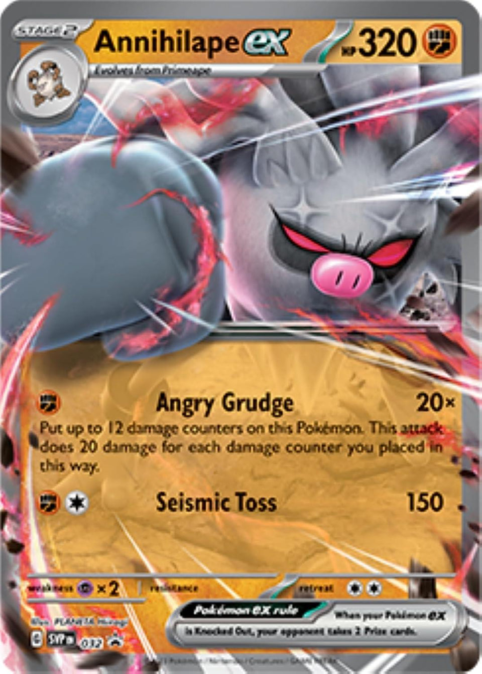 Pokemon TCG Annihilape EX Box 4 Booster Packs Promo Trading Card Game