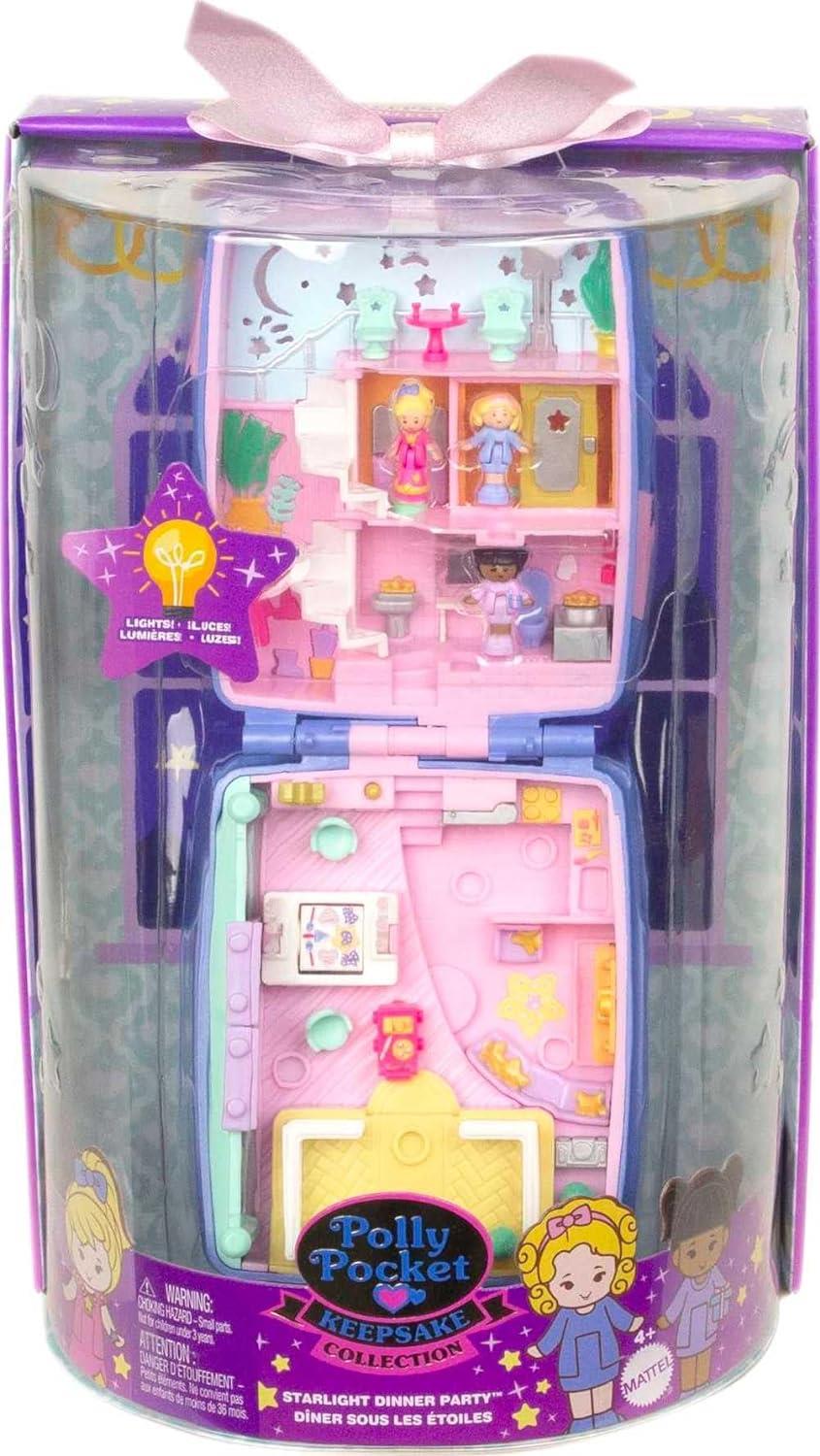 Polly Pocket Starlight Dinner Party Keepsake Collection Playset Dolls Mattel